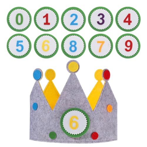 YQQYG Geburtstagshüte für Kinder, 1. Geburtstagskrone 3D Filz Wiederverwendbare Geburtstagskronen Aufkleber 0-9 Austauschbare Zahlen für Geburtstagsfeiern YQQYG Geburtstagshüte für Kinder, 1. Geburtstagskrone 3D Filz Wiederverwendbare Geburtstagskronen Aufkleber 0-9 Austauschbare Zahlen für Geburtstagsfeiern von YQQYG