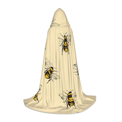 YQTGBCED Kapuzenumhang mit Honigbienen-Aufdruck für Halloween, Renaissance-Stil, perfekt für Rollenspiele und Partys YQTGBCED Kapuzenumhang mit Honigbienen-Aufdruck für Halloween, Renaissance-Stil, perfekt für Rollenspiele und Partys von YQTGBCED