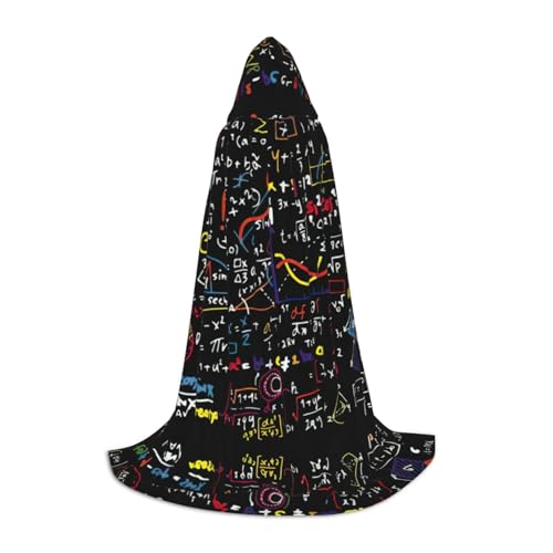 YQTGBCED Kapuzenumhang mit Mathe-Formel-Druck, für Halloween, Renaissance-Stil, perfekt für Rollenspiele und Partys YQTGBCED Kapuzenumhang mit Mathe-Formel-Druck, für Halloween, Renaissance-Stil, perfekt für Rollenspiele und Partys von YQTGBCED