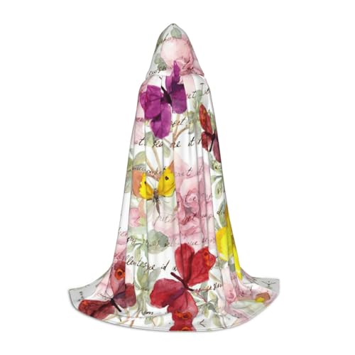 YQTGBCED Kapuzenumhang mit Schmetterlingsdruck für Halloween, Renaissance-Stil, perfekt für Rollenspiele und Partys YQTGBCED Kapuzenumhang mit Schmetterlingsdruck für Halloween, Renaissance-Stil, perfekt für Rollenspiele und Partys von YQTGBCED