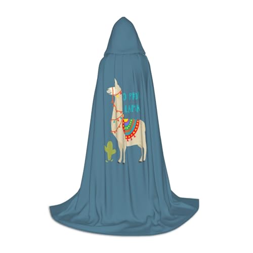YQTGBCED Niedlicher Cartoon-Llama-Kaktus-Umhang mit Kapuze für Halloween, Renaissance-Stil, perfekt für Rollenspiele und Partys von YQTGBCED