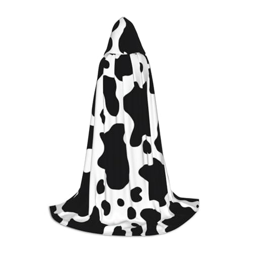 YQTGBCED Schwarz-weißer Umhang mit Kuh-Aufdruck für Halloween, Renaissance-Stil, perfekt für Rollenspiele und Partys YQTGBCED Schwarz-weißer Umhang mit Kuh-Aufdruck für Halloween, Renaissance-Stil, perfekt für Rollenspiele und Partys von YQTGBCED