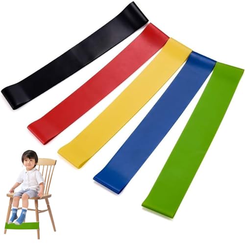 10 Stück Dehnbare Stuhlbänder,ADHS Stuhl, ADHS Hilfsmittel Schule, Stuhlbänder für Kinder, 5 Farben, Sensorische Stuhlbänder für Klassenzimmer und Zuhause, Ideal für Kinder mit ADHS und Autismus von YQYCE