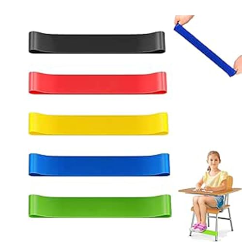 YQYCE ADHS Stuhl & ADHS Hilfsmittel Schule, 5 Farbige Stuhlbänder Set Für Kinder, Sensorische Bänder Für Bessere Konzentration, Schwarz Blau Grün Rot Gelb YQYCE ADHS Stuhl & ADHS Hilfsmittel Schule, 5 Farbige Stuhlbänder Set Für Kinder, Sensorische Bänder Für Bessere Konzentration, Schwarz Blau Grün Rot Gelb von YQYCE