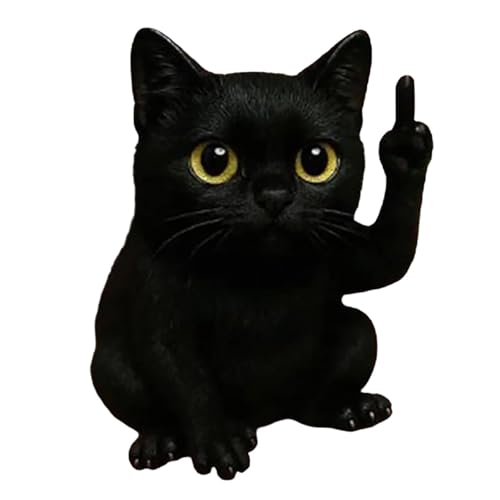 YQYCE Winkekatze Mittelfinger, Originelle Katzen Deko Mit Beweglichem Arm, Humorvolle Dekoration Für Zuhause Und Büro, Schwarz YQYCE Winkekatze Mittelfinger, Originelle Katzen Deko Mit Beweglichem Arm, Humorvolle Dekoration Für Zuhause Und Büro, Schwarz von YQYCE