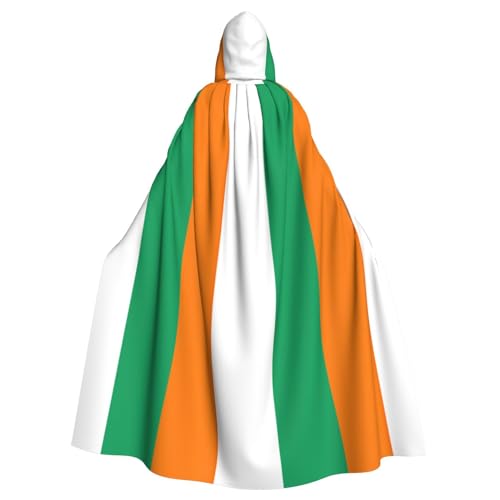Flagge der Elfenbeinküste Druck Uni Kapuzenumhang Kapuzenmantel Hexe Vampir Zauberer Robe für Halloween Cosplay Kostüme von YQxwJL