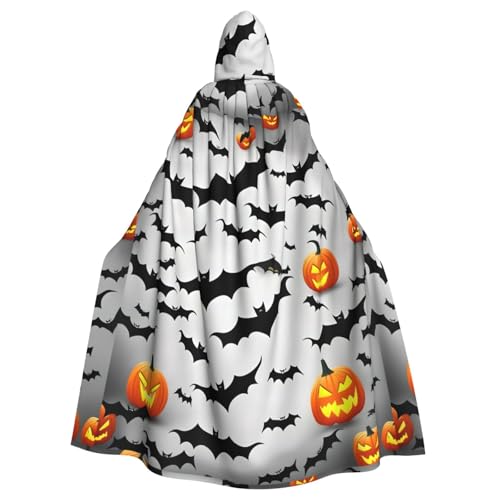 Halloween Fliegende Fledermäuse Druck Uni Kapuzenumhang Kapuzenmantel Hexe Vampir Zauberer Robe für Halloween Cosplay Kostüme von YQxwJL