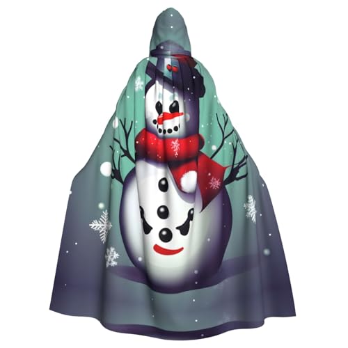 Kapuzenmantel mit Schneemann-Aufdruck, uni, Hexe, Vampir, Zauberer, Robe für Halloween, Cosplay-Kostüme von YQxwJL