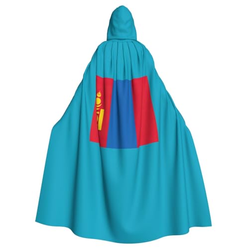 Kapuzenmantel mit mongolischer Flagge, uni, Hexe, Vampir, Zauberer, Robe für Halloween, Cosplay-Kostüme von YQxwJL
