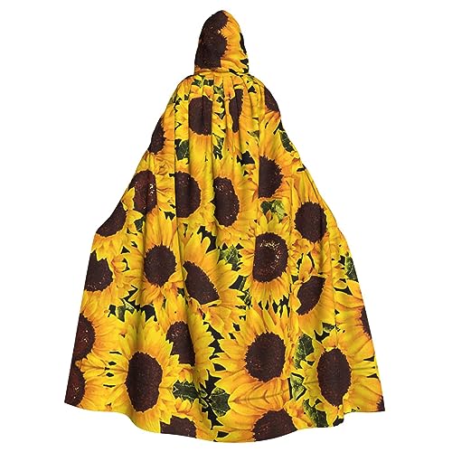 Langer Umhang mit gelben Sonnenblumen, Umhang für Herren und Damen, Umhang mit Kapuze für Halloween, Mittelalter, Renaissance, Hexenkostüm Langer Umhang mit gelben Sonnenblumen, Umhang für Herren und Damen, Umhang mit Kapuze für Halloween, Mittelalter, Renaissance, Hexenkostüm von YQxwJL