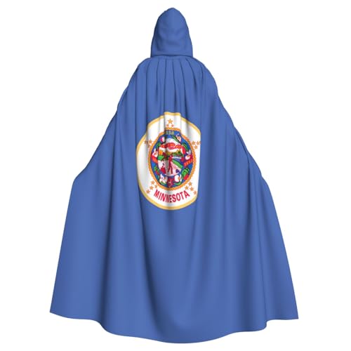 Minnesota Uni Kapuzenumhang mit Staatsflagge, Hexen-Vampir-Zauberer-Robe für Halloween, Cosplay-Kostüme von YQxwJL