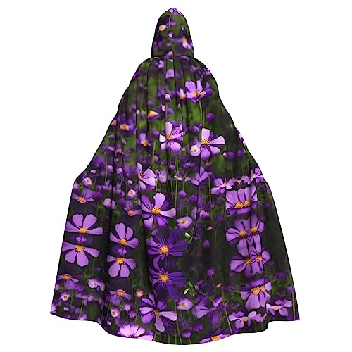 Morgenmantel mit Kapuze, Uni, violette Blumen, Zauberer, Hexe, Vampir, für Halloween und Cosplay Morgenmantel mit Kapuze, Uni, violette Blumen, Zauberer, Hexe, Vampir, für Halloween und Cosplay von YQxwJL