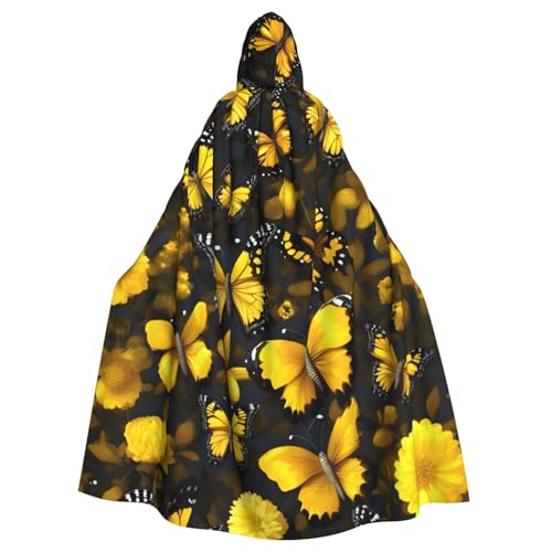 Umhang mit gelben Blumen und Schmetterlingen, für Erwachsene, Halloween, Cosplay-Kostüme Umhang mit gelben Blumen und Schmetterlingen, für Erwachsene, Halloween, Cosplay-Kostüme von YQxwJL