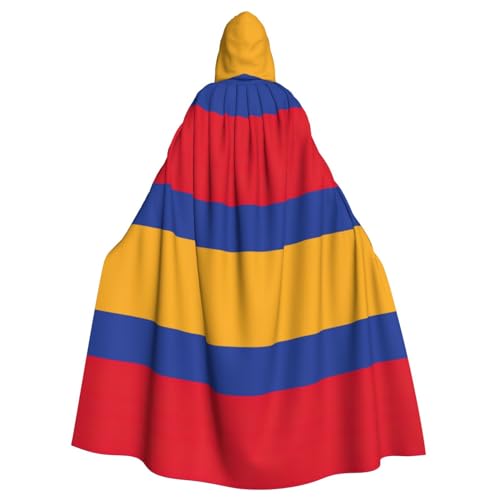 Uni Kapuzenmantel mit Flagge von Armenien, Hexen-Vampir-Zauberer-Robe für Halloween, Cosplay-Kostüme von YQxwJL