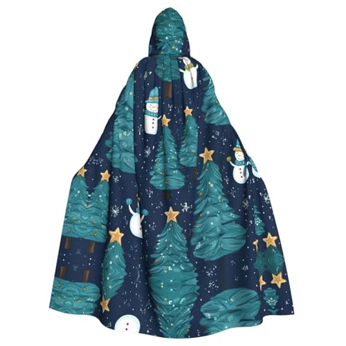 Uni Kapuzenmantel mit Schneemann-Motiv, Hexe, Vampir, Zauberer, Robe für Halloween, Cosplay-Kostüme von YQxwJL