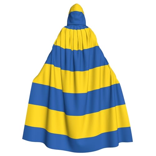 Uni Kapuzenmantel mit Ukraine-Flagge, Hexen-Vampir-Zauberer-Robe, für Halloween, Cosplay-Kostüme von YQxwJL