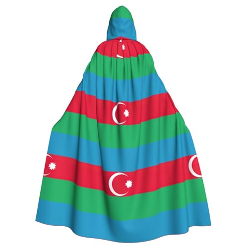 Uni Kapuzenumhang mit Aserbaidschan-Motiv, Hexen-Vampir-Zauberer-Robe für Halloween, Cosplay-Kostüme von YQxwJL