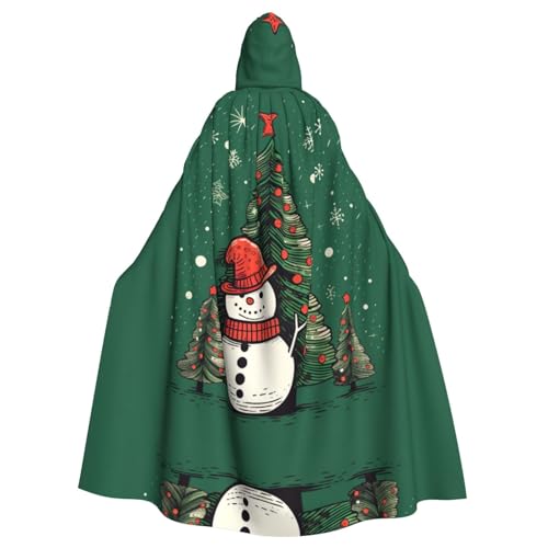 Uni Kapuzenumhang mit Weihnachtsmotiv, Hexen-Vampir-Zauberer-Robe für Halloween, Cosplay-Kostüme von YQxwJL