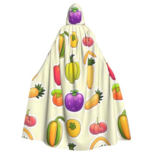 YQxwJL Cartoon Gemüse Obst Druck Wikinger Kapuzenumhang Mittelalter Schwarz Umhang mit Kapuze Halloween Renaissance Umhang Kostüm YQxwJL Cartoon Gemüse Obst Druck Wikinger Kapuzenumhang Mittelalter Schwarz Umhang mit Kapuze Halloween Renaissance Umhang Kostüm von YQxwJL