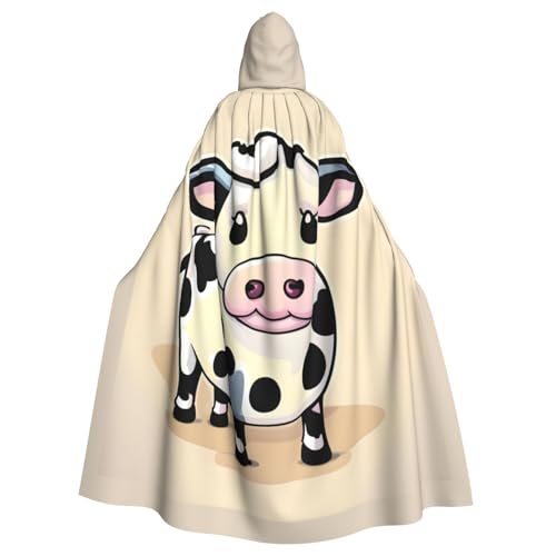 YQxwJL Cartoon-Milch-Kuh-Druck, Wikinger-Kapuzenumhang, Mittelalterlicher schwarzer Umhang mit Kapuze, Halloween, Renaissance-Umhang YQxwJL Cartoon-Milch-Kuh-Druck, Wikinger-Kapuzenumhang, Mittelalterlicher schwarzer Umhang mit Kapuze, Halloween, Renaissance-Umhang von YQxwJL