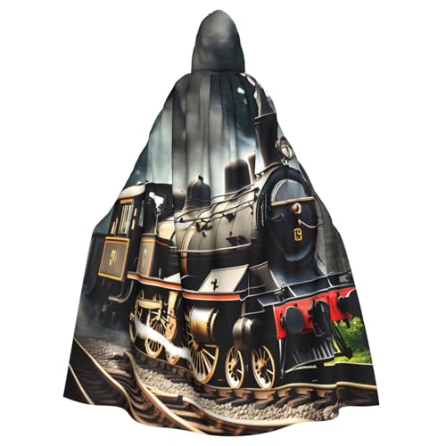 YQxwJL Dampflokomotive Zug Druck Karneval Umhang Robe Umhang Zauberer Kapuzenumhang für Erwachsene Halloween Cosplay Kostüme YQxwJL Dampflokomotive Zug Druck Karneval Umhang Robe Umhang Zauberer Kapuzenumhang für Erwachsene Halloween Cosplay Kostüme von YQxwJL