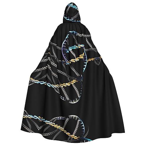 YQxwJL Dna Chain Photoes Print Uni Erwachsene Cape Hooded Hooded Cape Cape Hexe Cape Horror Cape für Männer Halloween Cosplay von YQxwJL