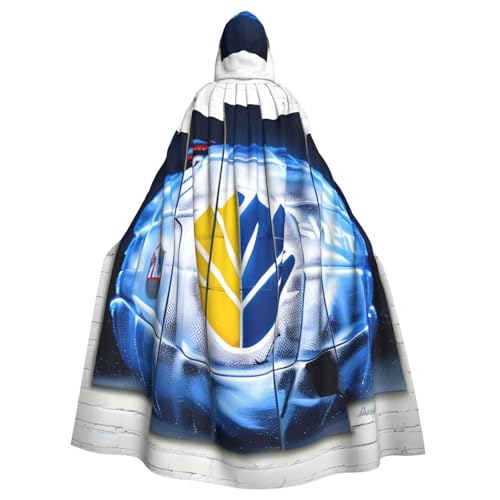 YQxwJL Eishockey-Kunstmuster-Druck, Karneval, Umhang, Zauberer, Kapuzenumhang, für Erwachsene, Halloween, Cosplay-Kostüme von YQxwJL