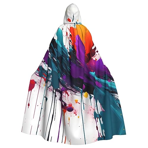 YQxwJL Farbspritzer-Druck, Uni, Kapuzenmantel, Hexe, Vampir, Zauberer, Robe für Halloween, Cosplay-Kostüme YQxwJL Farbspritzer-Druck, Uni, Kapuzenmantel, Hexe, Vampir, Zauberer, Robe für Halloween, Cosplay-Kostüme von YQxwJL