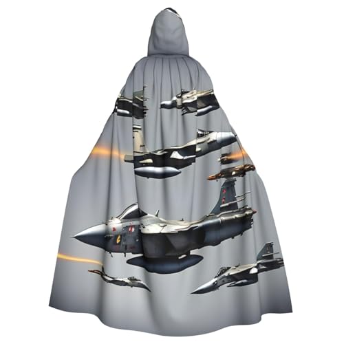 YQxwJL Flugzeug-Kampfflugzeug-Druck Karneval Umhang Robe Umhang Zauberer Kapuzenumhang für Erwachsene Halloween Cosplay Kostüme YQxwJL Flugzeug-Kampfflugzeug-Druck Karneval Umhang Robe Umhang Zauberer Kapuzenumhang für Erwachsene Halloween Cosplay Kostüme von YQxwJL