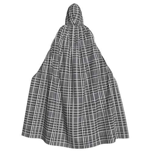 YQxwJL Grauer karierter Linien-Druck, Karnevals-Umhang, Zauberer-Umhang, Kapuzenumhang, für Erwachsene, Halloween, Cosplay-Kostüme YQxwJL Grauer karierter Linien-Druck, Karnevals-Umhang, Zauberer-Umhang, Kapuzenumhang, für Erwachsene, Halloween, Cosplay-Kostüme von YQxwJL