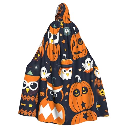 YQxwJL Halloween-Umhang mit Eule, Geist, Kürbis, Wikinger, Kapuzenumhang, Mittelalterlicher schwarzer Umhang mit Kapuze, Halloween, Renaissance-Umhang YQxwJL Halloween-Umhang mit Eule, Geist, Kürbis, Wikinger, Kapuzenumhang, Mittelalterlicher schwarzer Umhang mit Kapuze, Halloween, Renaissance-Umhang von YQxwJL
