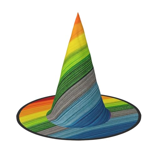 YQxwJL Hexenhut in Regenbogenfarben, gestreift, zum Aufhängen, schwimmende Hexenhüte, für Halloween, Weihnachten, Party-Dekoration YQxwJL Hexenhut in Regenbogenfarben, gestreift, zum Aufhängen, schwimmende Hexenhüte, für Halloween, Weihnachten, Party-Dekoration von YQxwJL