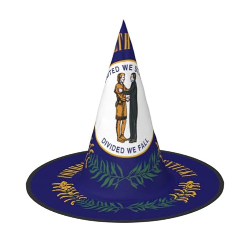 YQxwJL Hexenhut mit Kentucky-Staatsflagge, Hexenhut, zum Aufhängen, schwimmende Hexenhüte, für Halloween, Weihnachten, Party-Dekoration von YQxwJL