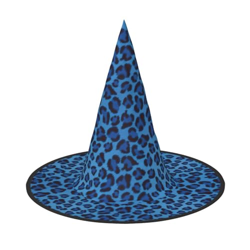 YQxwJL Hexenhut mit Leopardenfell-Motiv, zum Aufhängen, schwimmende Hexenhüte, für Halloween, Weihnachten, Party-Dekoration von YQxwJL