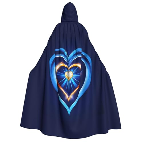 YQxwJL Himmelblauer Kapuzenumhang mit Herzmuster, volle Länge, Halloween-Umhang, Party-Umhang, Cosplay, Party-Kostüme für Damen und Herren YQxwJL Himmelblauer Kapuzenumhang mit Herzmuster, volle Länge, Halloween-Umhang, Party-Umhang, Cosplay, Party-Kostüme für Damen und Herren von YQxwJL