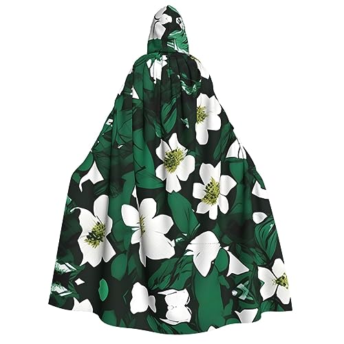 YQxwJL Hunter Green Floral Petals Pattern Print Hooded Cape Full Length Halloween Cloak Party Cloak Cosplay Party Costumes for Men and Women YQxwJL Hunter Green Floral Petals Pattern Print Hooded Cape Full Length Halloween Cloak Party Cloak Cosplay Party Costumes for Men and Women von YQxwJL