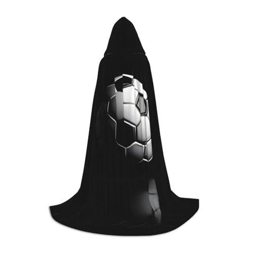 YQxwJL I Like Soccer Bedruckter Kapuzenumhang, Uni Cape, Hexenumhang, Vampir Umhang für Halloween Cosplay Kostüme von YQxwJL