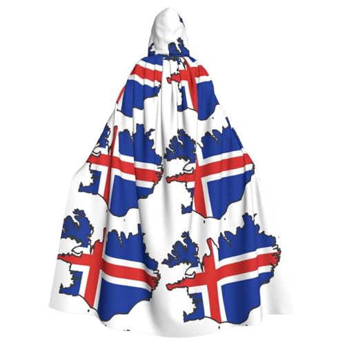 YQxwJL Island-Flagge, Kartendruck, Karneval, Umhang, Zauberer, Kapuzenumhang, für Erwachsene, Halloween, Cosplay-Kostüme YQxwJL Island-Flagge, Kartendruck, Karneval, Umhang, Zauberer, Kapuzenumhang, für Erwachsene, Halloween, Cosplay-Kostüme von YQxwJL