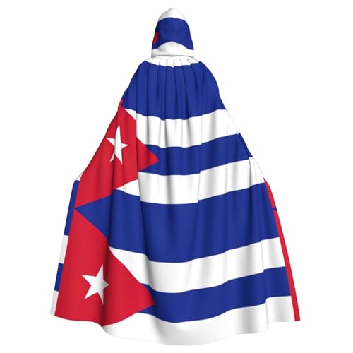 YQxwJL Kapuzenmantel mit kubanischer Flagge, Uni, Hexen-Vampir-Zauberer-Robe für Halloween, Cosplay-Kostüme von YQxwJL