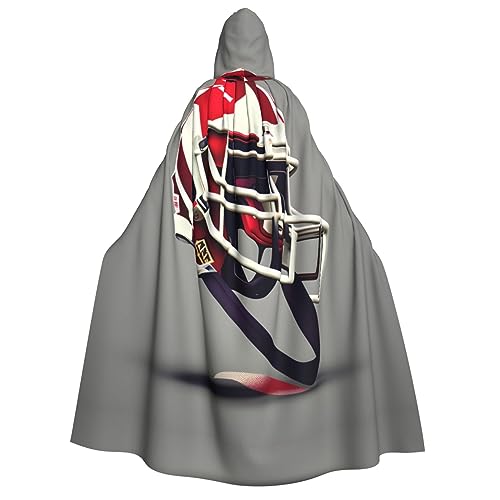 YQxwJL Kapuzenumhang, Motiv: American Football, Hexenumhang, Horror-Umhang, für Halloween, Cosplay-Kostüme von YQxwJL