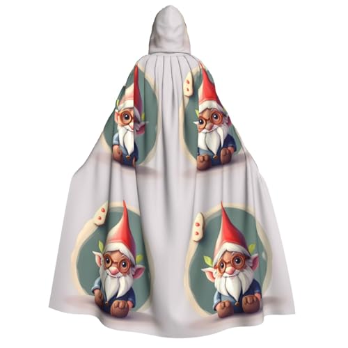 YQxwJL Kapuzenumhang Uni Wichtel Print Hexenumhang Hexenumhang Horror Umhang Herren Halloween Cosplay Kostüm von YQxwJL