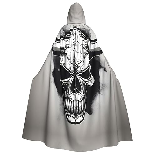 YQxwJL Kapuzenumhang mit Bullenschädel-Aufdruck, Hexenumhang, Herren, Horror-Umhang, für Halloween, Cosplay-Kostüme YQxwJL Kapuzenumhang mit Bullenschädel-Aufdruck, Hexenumhang, Herren, Horror-Umhang, für Halloween, Cosplay-Kostüme von YQxwJL