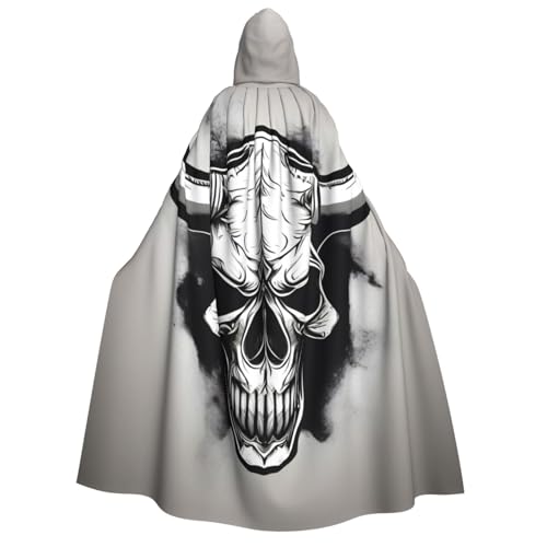 YQxwJL Kapuzenumhang mit Bullenschädel-Aufdruck, volle Länge, Halloween-Umhang, Party-Umhang, Cosplay, Party-Kostüme für Damen und Herren YQxwJL Kapuzenumhang mit Bullenschädel-Aufdruck, volle Länge, Halloween-Umhang, Party-Umhang, Cosplay, Party-Kostüme für Damen und Herren von YQxwJL