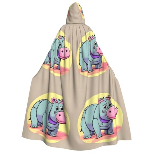 YQxwJL Kapuzenumhang mit Cartoon-Nilpferd, Uni, für Erwachsene, Hexenumhang, Horror-Umhang, für Halloween, Cosplay-Kostüme YQxwJL Kapuzenumhang mit Cartoon-Nilpferd, Uni, für Erwachsene, Hexenumhang, Horror-Umhang, für Halloween, Cosplay-Kostüme von YQxwJL