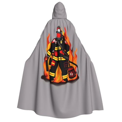 YQxwJL Kapuzenumhang mit Feuerwehrmann-Aufdruck, volle Länge, Halloween-Umhang, Party-Umhang, Cosplay, Party, Kostüme für Damen und Herren YQxwJL Kapuzenumhang mit Feuerwehrmann-Aufdruck, volle Länge, Halloween-Umhang, Party-Umhang, Cosplay, Party, Kostüme für Damen und Herren von YQxwJL