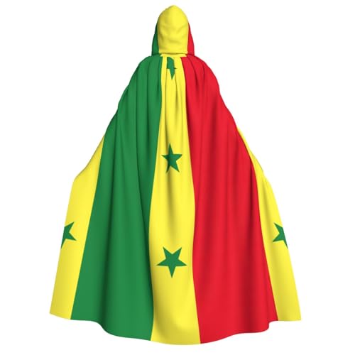 YQxwJL Kapuzenumhang mit Flagge des Senegals, Uni, für Erwachsene, Hexenumhang, Horror-Umhang, für Halloween, Cosplay-Kostüme von YQxwJL