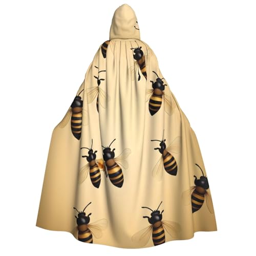 YQxwJL Kapuzenumhang mit Honigbienen-Aufdruck, volle Länge, Halloween-Umhang, Party-Umhang, Cosplay, Party-Kostüme für Damen und Herren YQxwJL Kapuzenumhang mit Honigbienen-Aufdruck, volle Länge, Halloween-Umhang, Party-Umhang, Cosplay, Party-Kostüme für Damen und Herren von YQxwJL
