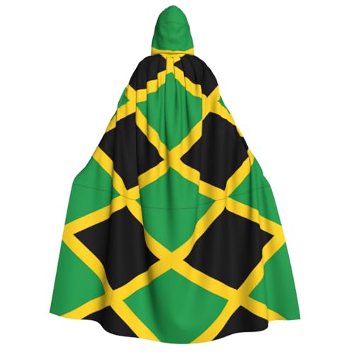 YQxwJL Kapuzenumhang mit Jamaika-Flagge, Uni, für Erwachsene, Hexenumhang, Horror-Umhang, für Halloween, Cosplay-Kostüme von YQxwJL