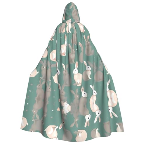 YQxwJL Kapuzenumhang mit Kaninchen-Hintergrund, Uni, Erwachsene, Hexenumhang, Horror-Umhang, für Halloween, Cosplay-Kostüme YQxwJL Kapuzenumhang mit Kaninchen-Hintergrund, Uni, Erwachsene, Hexenumhang, Horror-Umhang, für Halloween, Cosplay-Kostüme von YQxwJL