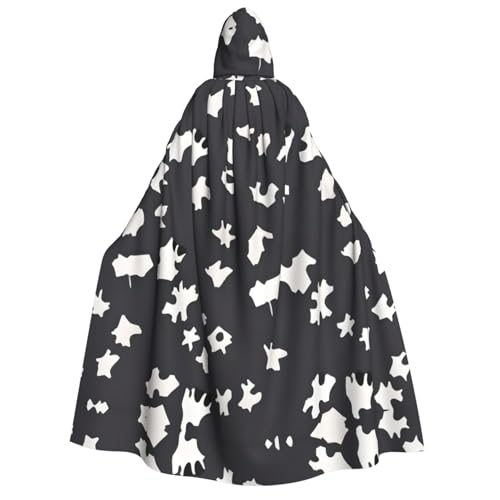 YQxwJL Kapuzenumhang mit Kuh-Aufdruck, Hexenumhang, Horror-Umhang, für Halloween, Cosplay-Kostüme YQxwJL Kapuzenumhang mit Kuh-Aufdruck, Hexenumhang, Horror-Umhang, für Halloween, Cosplay-Kostüme von YQxwJL